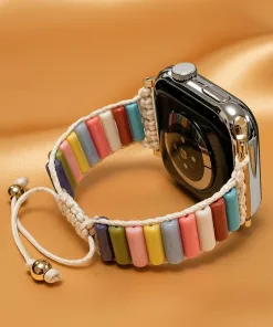 Colorful Beaded Drawstring Smartwatch Band